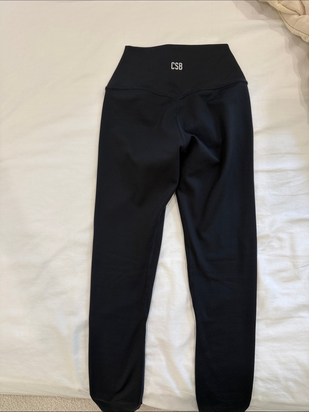 High-Waist Black Leggings with CSB Logo